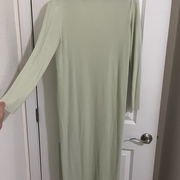 Zara Women's Light Cream/green Sweater cardigan - Picture 4 of 5